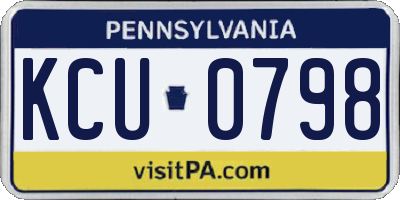 PA license plate KCU0798