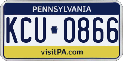 PA license plate KCU0866