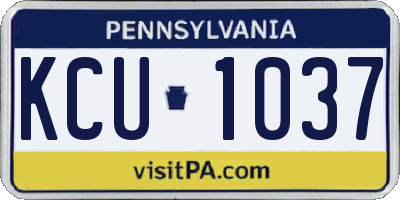 PA license plate KCU1037