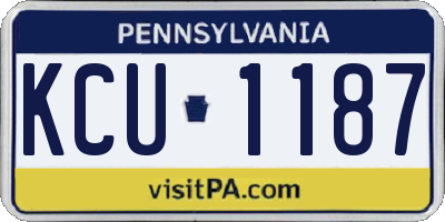 PA license plate KCU1187