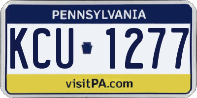 PA license plate KCU1277