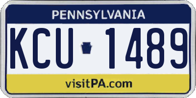 PA license plate KCU1489