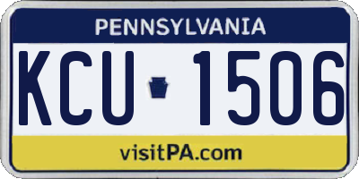 PA license plate KCU1506
