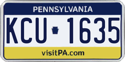 PA license plate KCU1635