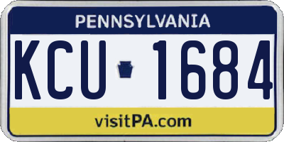 PA license plate KCU1684