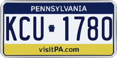 PA license plate KCU1780