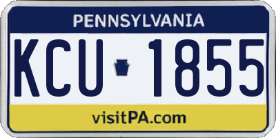 PA license plate KCU1855