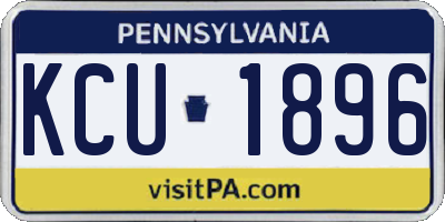 PA license plate KCU1896