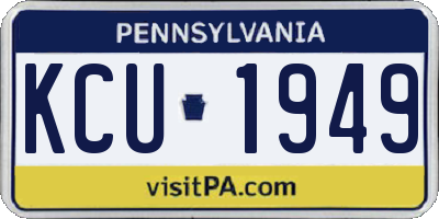 PA license plate KCU1949