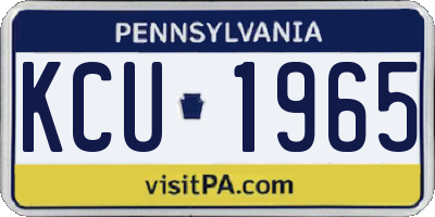 PA license plate KCU1965