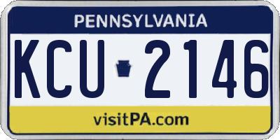 PA license plate KCU2146