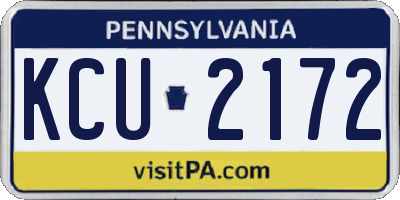 PA license plate KCU2172