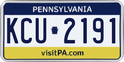 PA license plate KCU2191