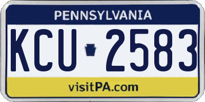 PA license plate KCU2583