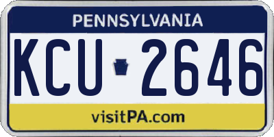 PA license plate KCU2646