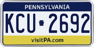 PA license plate KCU2692