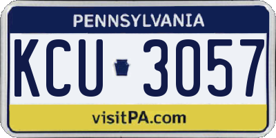 PA license plate KCU3057