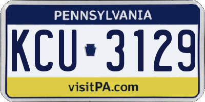 PA license plate KCU3129