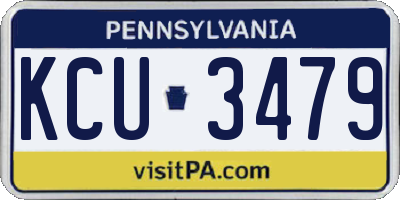 PA license plate KCU3479