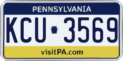 PA license plate KCU3569