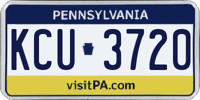 PA license plate KCU3720