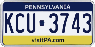 PA license plate KCU3743