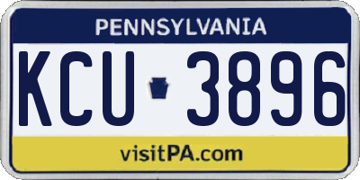 PA license plate KCU3896