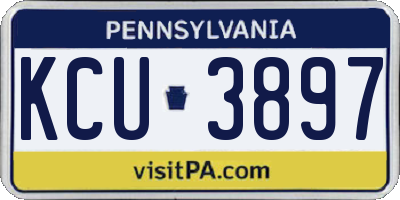 PA license plate KCU3897