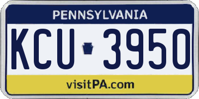 PA license plate KCU3950