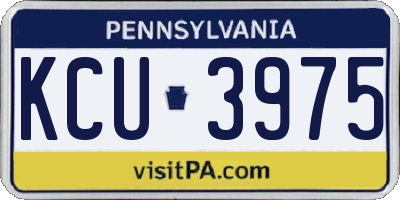 PA license plate KCU3975