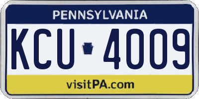 PA license plate KCU4009