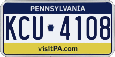 PA license plate KCU4108