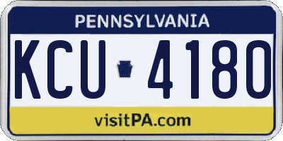 PA license plate KCU4180