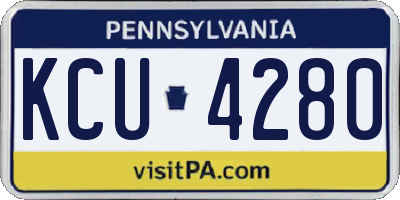 PA license plate KCU4280