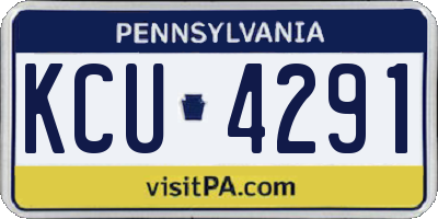 PA license plate KCU4291