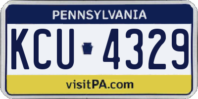 PA license plate KCU4329