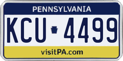 PA license plate KCU4499