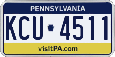 PA license plate KCU4511