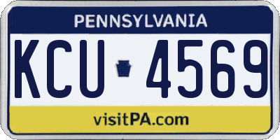 PA license plate KCU4569
