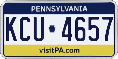 PA license plate KCU4657