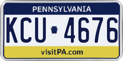 PA license plate KCU4676