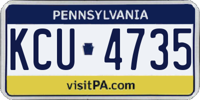 PA license plate KCU4735