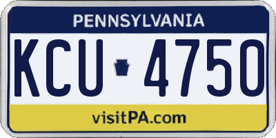PA license plate KCU4750