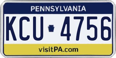 PA license plate KCU4756