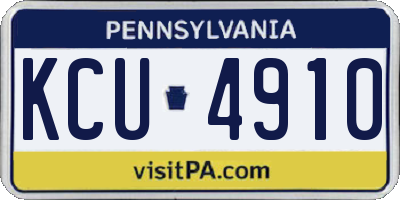 PA license plate KCU4910