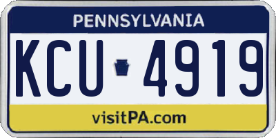 PA license plate KCU4919