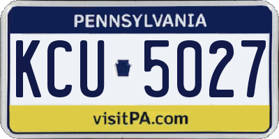 PA license plate KCU5027