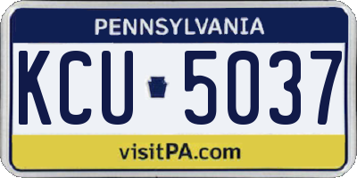 PA license plate KCU5037