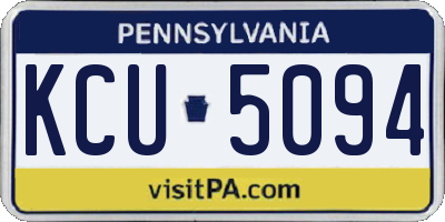 PA license plate KCU5094