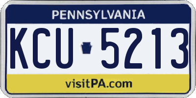 PA license plate KCU5213